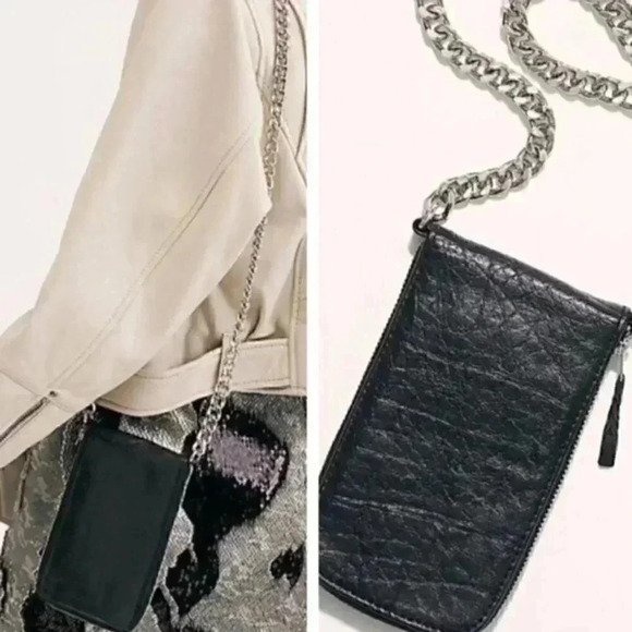 COPY - Free People All Night Chunky Chain Wallet Leopard - Picture 1 of 4